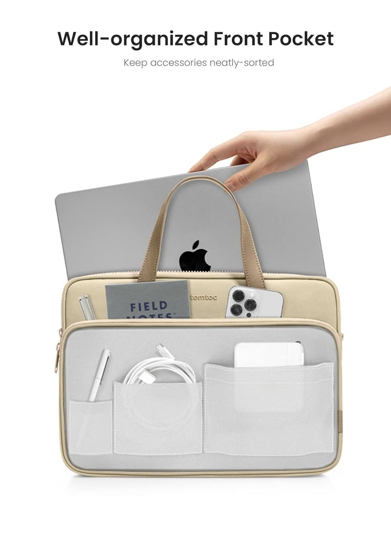 Tomtoc Versatile-A12 Laptop Shoulder Bag for 13.5-14 inch MacBook Pro M4/M3/M2/M1 Water-Resistant Eco-Friendly Laptop Accessory Sleeve Bag  - Image 3