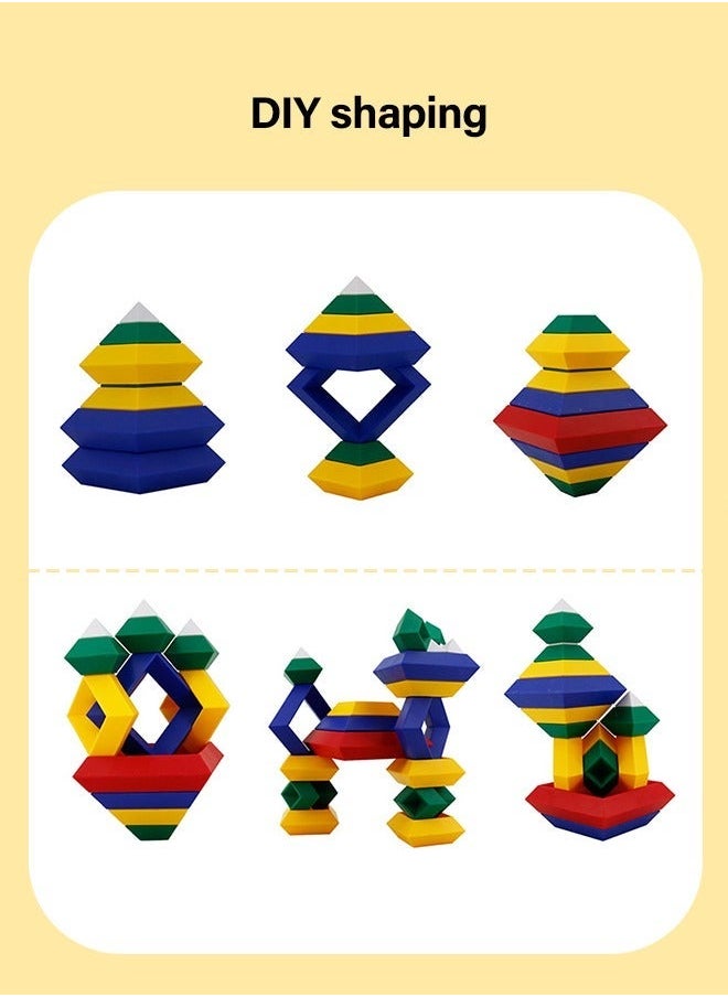 Building Blocks Stacking Toys for Kids Stacker Toy 3D Puzzle Stem Pyramid Speed Cube, Creative Educational Preschool Learning Block