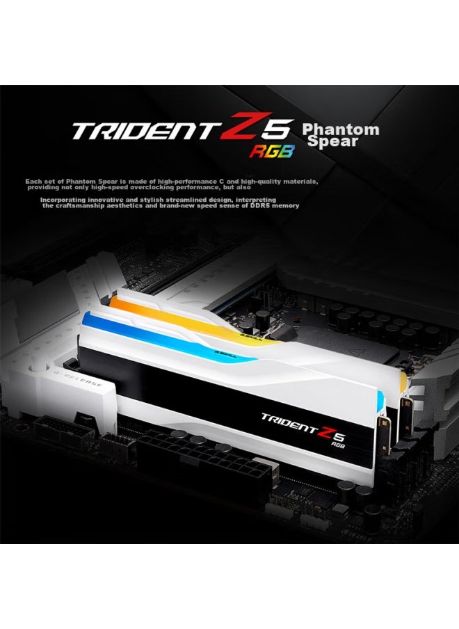G.Skill G.skill 32gb (16gx2) Ddr5 6400 Desktop Memory Module - Trident Z Rgb Light Bar (snow White)/intel Xmp/c32  - Image 2