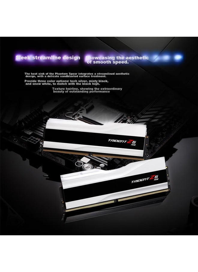 G.Skill G.skill 32gb (16gx2) Ddr5 6400 Desktop Memory Module - Trident Z Rgb Light Bar (snow White)/intel Xmp/c32  - Image 4