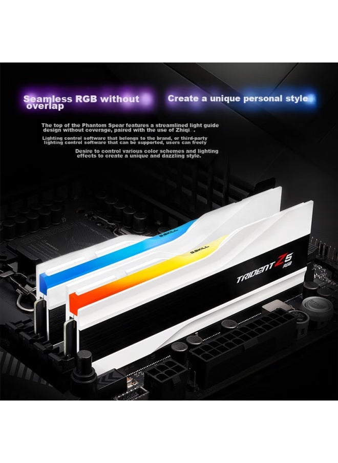 G.Skill G.skill 32gb (16gx2) Ddr5 6400 Desktop Memory Module - Trident Z Rgb Light Bar (snow White)/intel Xmp/c32  - Image 3