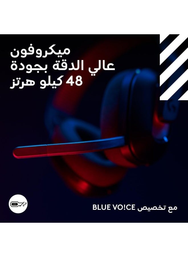 لوجيتيك سماعة الألعاب اللاسلكية Logitech G Astro A20 X LIGHTSPEED لجهاز PS5 و Xbox و Switch و PC مع تقنية PLAYSYNC Audio بنظامين، بلوتوث، LIGHTSYNC RGB، وميكروفون Boom بدقة 48 كيلوهرتز - أسود - Image 4