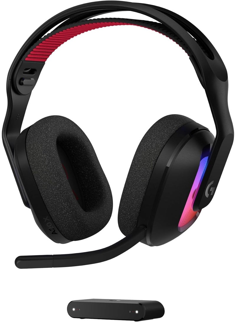 لوجيتيك سماعة الألعاب اللاسلكية Logitech G Astro A20 X LIGHTSPEED لجهاز PS5 و Xbox و Switch و PC مع تقنية PLAYSYNC Audio بنظامين، بلوتوث، LIGHTSYNC RGB، وميكروفون Boom بدقة 48 كيلوهرتز - أسود - Image 1