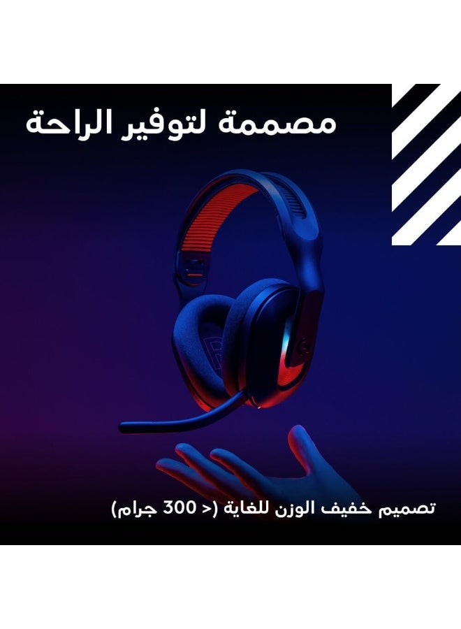 لوجيتيك سماعة الألعاب اللاسلكية Logitech G Astro A20 X LIGHTSPEED لجهاز PS5 و Xbox و Switch و PC مع تقنية PLAYSYNC Audio بنظامين، بلوتوث، LIGHTSYNC RGB، وميكروفون Boom بدقة 48 كيلوهرتز - أسود - Image 3