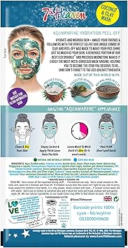 7th Heaven Stardust Heavenly Aquamarine PeelOff Coconut Clay Face Mask to Remove Blackheads Hydrate and Nourish for Ultra Clean Glowing Skin Ideal for Normal Combination and Dry Skin 10ml - Image 2