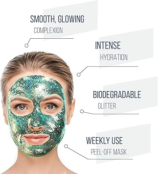 7th Heaven Stardust Heavenly Aquamarine PeelOff Coconut Clay Face Mask to Remove Blackheads Hydrate and Nourish for Ultra Clean Glowing Skin Ideal for Normal Combination and Dry Skin 10ml - Image 4