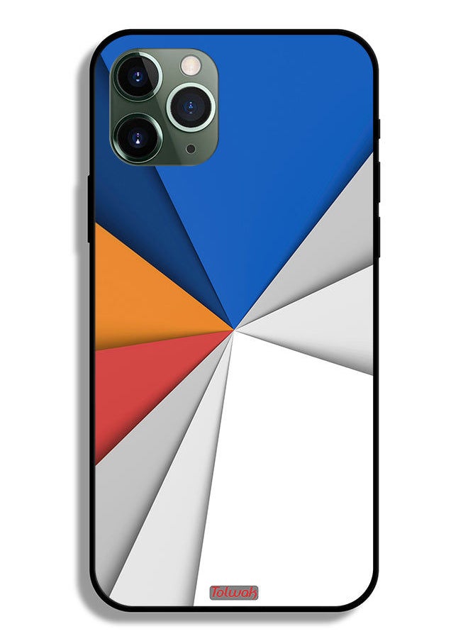 Tolwak Apple iPhone 11 Pro Max Protective Case Material Matches Abstract Art  - Image 2