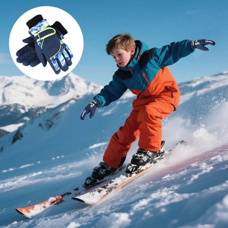 OVOY Colorful Winter Gloves for Kids Windproof Boys & Girls Snow Ski Gloves Warm Mittens for Children Outdoor - Image 5