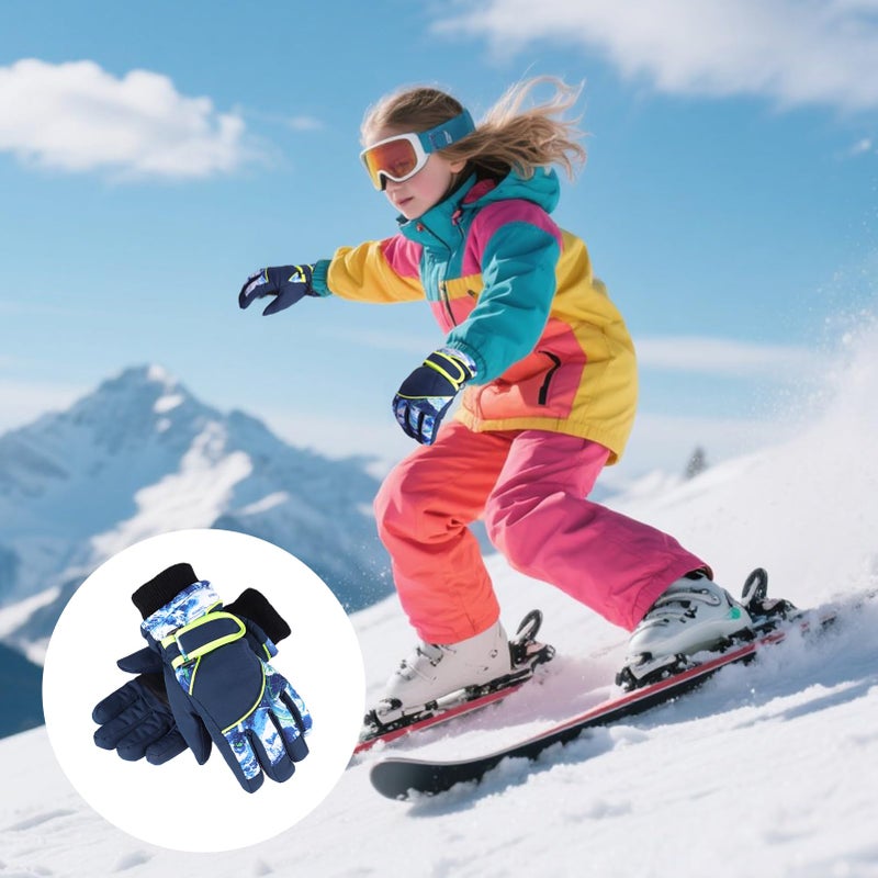 OVOY Colorful Winter Gloves for Kids Windproof Boys & Girls Snow Ski Gloves Warm Mittens for Children Outdoor - Image 2