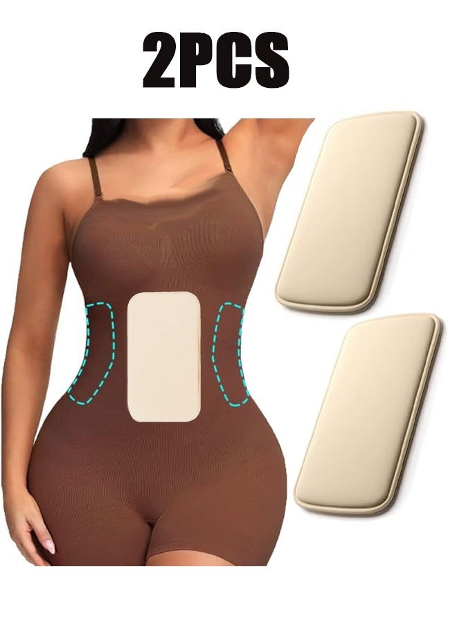 قطعتان من واقيات ليبو فوم الجانبية - صفائح إسفنجية لما بعد الجراحة، تُستخدم مع ملابس ما بعد جراحة شفط الدهون، تُستخدم بعد شفط الدهون، لشد الخصر وكضمادات على شكل حرف C لاستعادة شكل الخصر، ضغط مسطح بت - Image 1