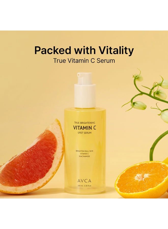 Avca Vitamin C Brightening Serum 100ml(3.38 fl. oz) – Niacinamide Dark Spot & Even Tone, Antioxidant Face Serum for Dull Skin, K-Beauty, Fragrance-Free - Image 2