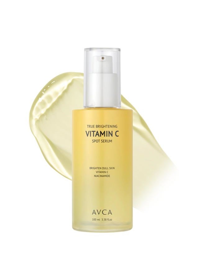 Avca Vitamin C Brightening Serum 100ml(3.38 fl. oz) – Niacinamide Dark Spot & Even Tone, Antioxidant Face Serum for Dull Skin, K-Beauty, Fragrance-Free - Image 1