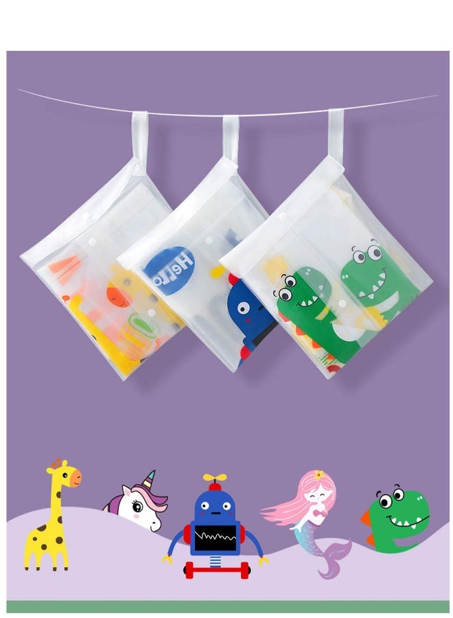 Boys Girls Hooded Rain Poncho, Durable Waterproof Windbreaker Kids Raincoat Student Rainwear Transparent Kids Cartoon Raincoat Children's Schoolbag Waterproof Rain Jacket Coat Boys and Girls Raincoat  - Image 5