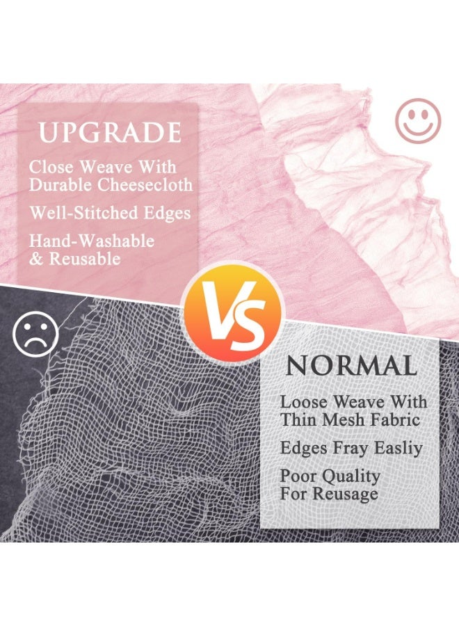 TAYRAN Tulle tablecloth, cotton tulle tablecloth, bohemian style decorative tablecloth, table centerpiece, 90x400 cm, suitable for wedding, baby shower, tea party and other tulle table decoration - Image 4