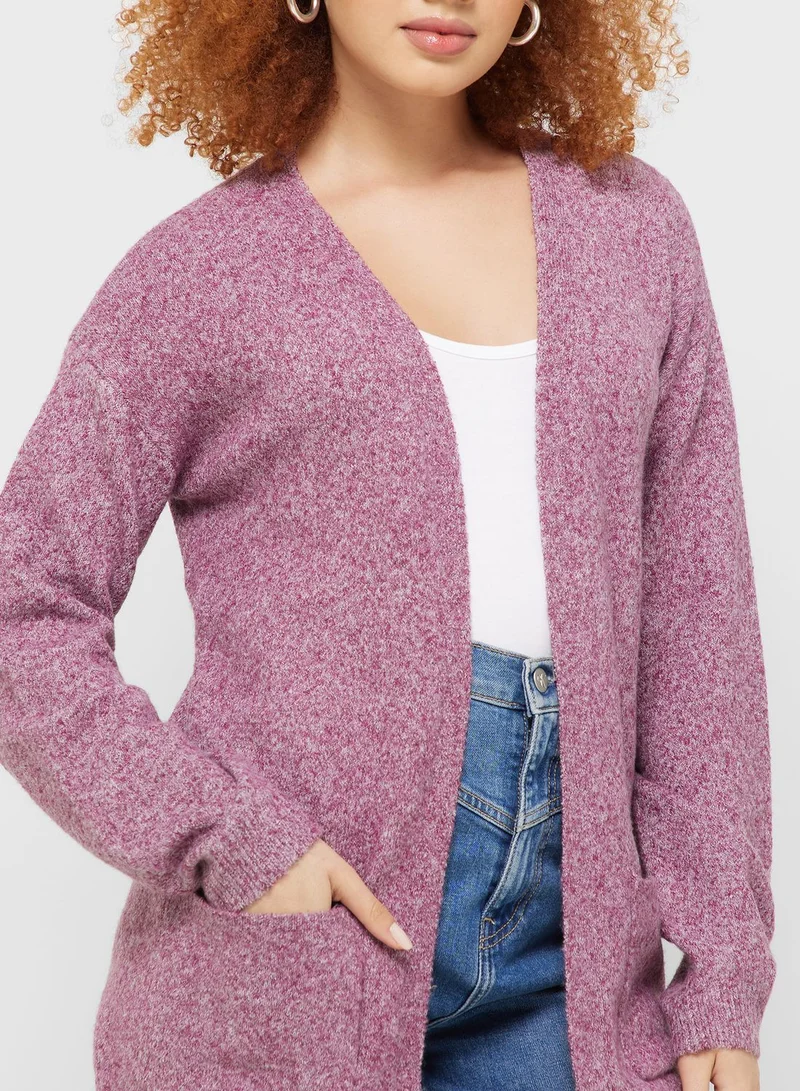 Jacqueline de Yong Pocket Detail Knitted Cardigan