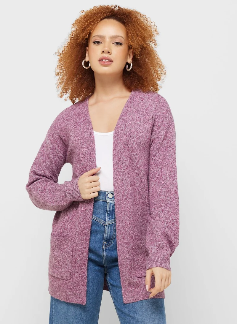 Jacqueline de Yong Pocket Detail Knitted Cardigan