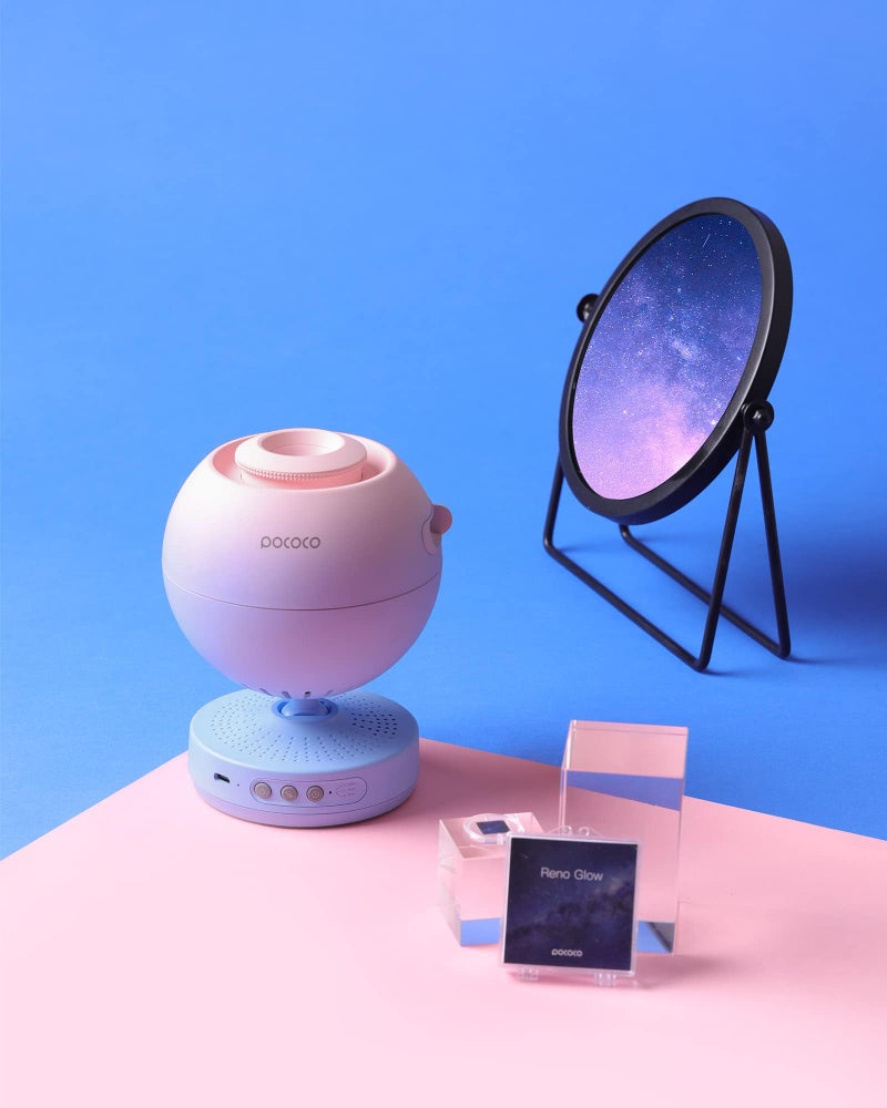 POCOCO POCOCO Galaxy Star Projector for Bedroom with Replaceable Optical Film Discs, Home Planetarium Night Light Projector with High-Definition Soft Light for Relax, Study, and Meditate, Stress Relief Gifts  - Image 2