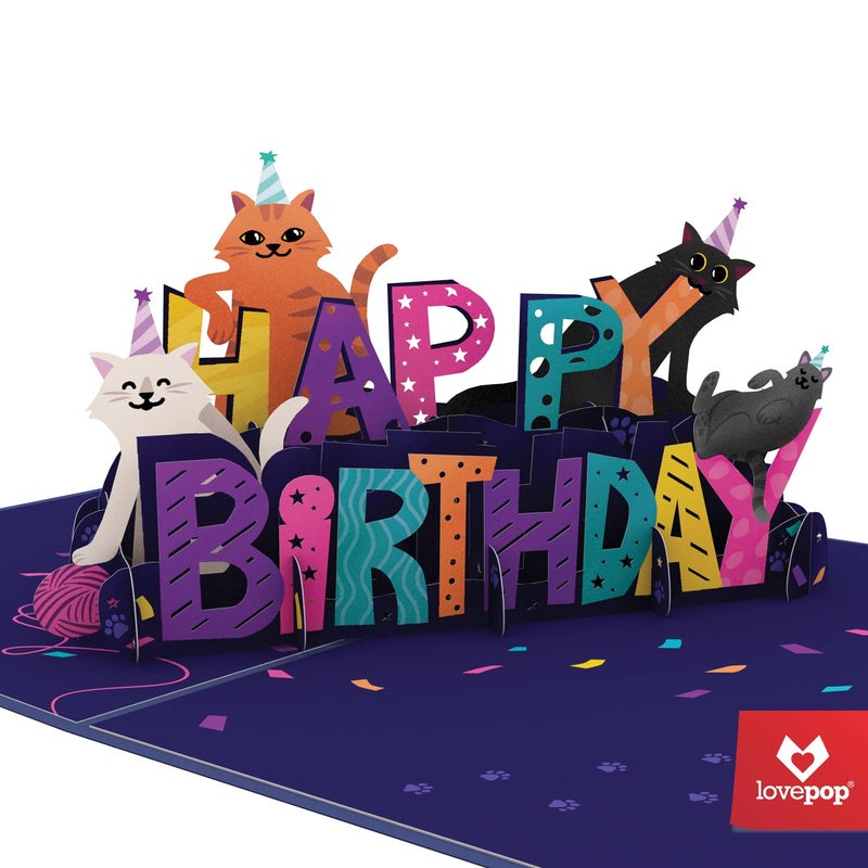 Lovepop بطاقة عيد ميلاد لوفبوب لها، له، للرجال، النساء - بطاقات تحية ثلاثية الأبعاد - عيد ميلاد مثالي - 5" × 7" - بطاقة فارغة ومظروف متضمن - Image 1