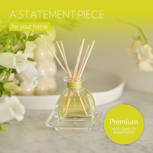 AGRARIA Lemon Verbena Scented PetiteEssence Diffuser, 1.7 Ounces with Reeds and a Flower - Image 2