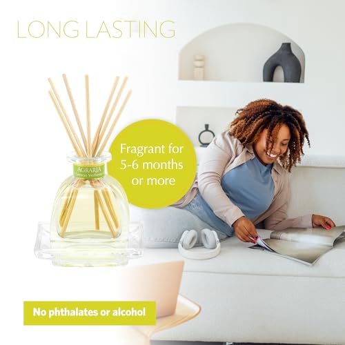 AGRARIA Lemon Verbena Scented PetiteEssence Diffuser, 1.7 Ounces with Reeds and a Flower - Image 4