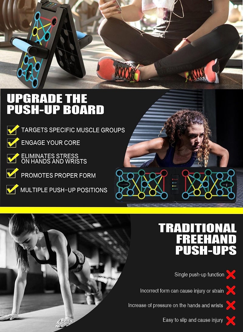 HomKawt Push Up Board, Multi function Foldable Push Up Bar, Professional Chest Muscle Exercise Equipment With A Strength Training Arm, Suitable For Home Gyms And Suitable For Both Men And Women - Image 4