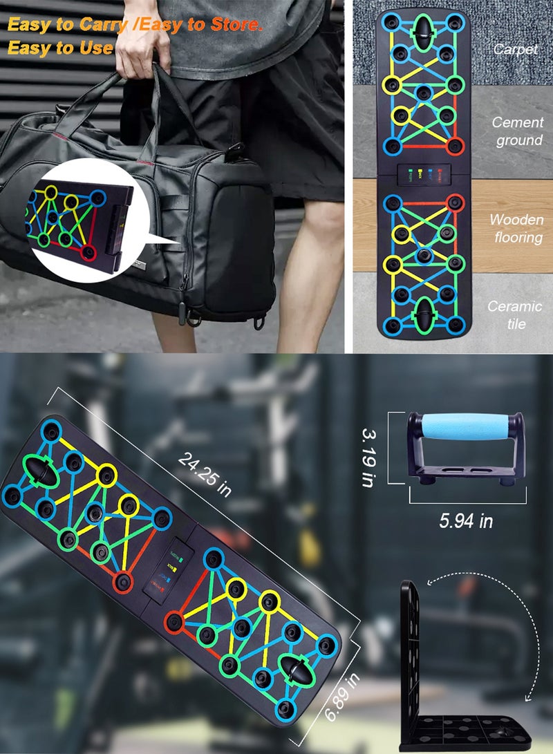 HomKawt Push Up Board, Multi function Foldable Push Up Bar, Professional Chest Muscle Exercise Equipment With A Strength Training Arm, Suitable For Home Gyms And Suitable For Both Men And Women - Image 2