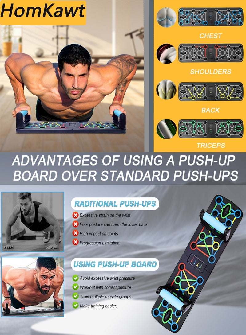 HomKawt Push Up Board, Multi function Foldable Push Up Bar, Professional Chest Muscle Exercise Equipment With A Strength Training Arm, Suitable For Home Gyms And Suitable For Both Men And Women - Image 3