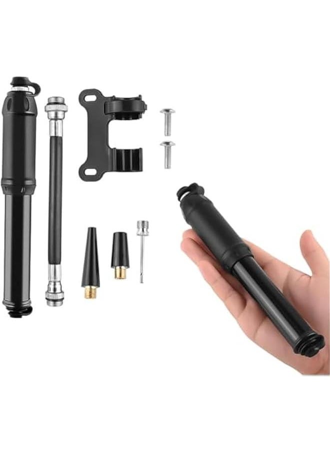 HOOKOR Small Bike Hand Pump Portable,Universal American and French valves, 100 PSI Max,for Road and Mountain Bikes, Scooter tire Pumps  - Image 1