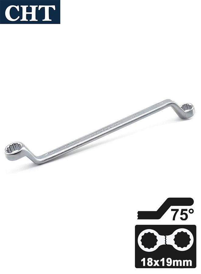 CHT Double Ended Ring Spanner Silver 18x19mm - Image 1