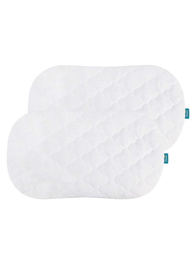 Biloban Bassinet Mattress Cover Compatible with Halo Bassinest Swivel Sleeper Bassinet Mattress Pad, 2 Pack, Microfiber, Waterproof and Soft, White - Image 1