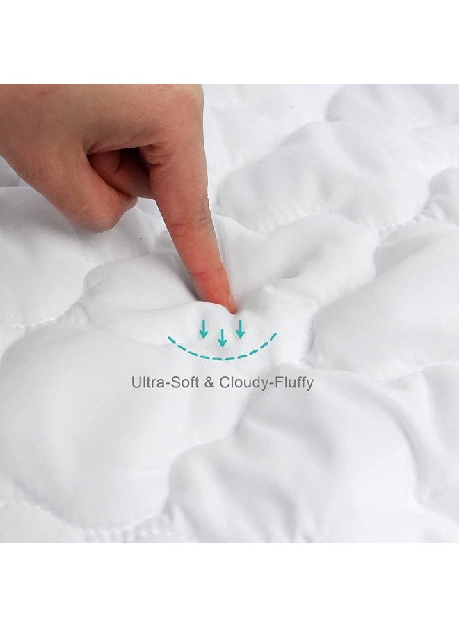 Biloban Bassinet Mattress Cover Compatible with Halo Bassinest Swivel Sleeper Bassinet Mattress Pad, 2 Pack, Microfiber, Waterproof and Soft, White - Image 4