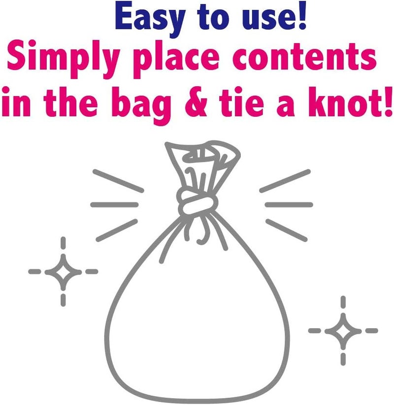 BOS أكياس BOS المدهشة القابلة للتصرف لإغلاق الروائح للحفاضات ونفايات الطعام وأكياس ostomy ونفايات الحيوانات الأليفة أو أي منتج صحي للتخلص منها متينة وغير معطرة حجم M لون أبيض 90 حبة عبوة من 1 - Image 4