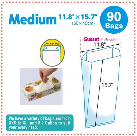 BOS أكياس BOS المدهشة القابلة للتصرف لإغلاق الروائح للحفاضات ونفايات الطعام وأكياس ostomy ونفايات الحيوانات الأليفة أو أي منتج صحي للتخلص منها متينة وغير معطرة حجم M لون أبيض 90 حبة عبوة من 1 - Image 2