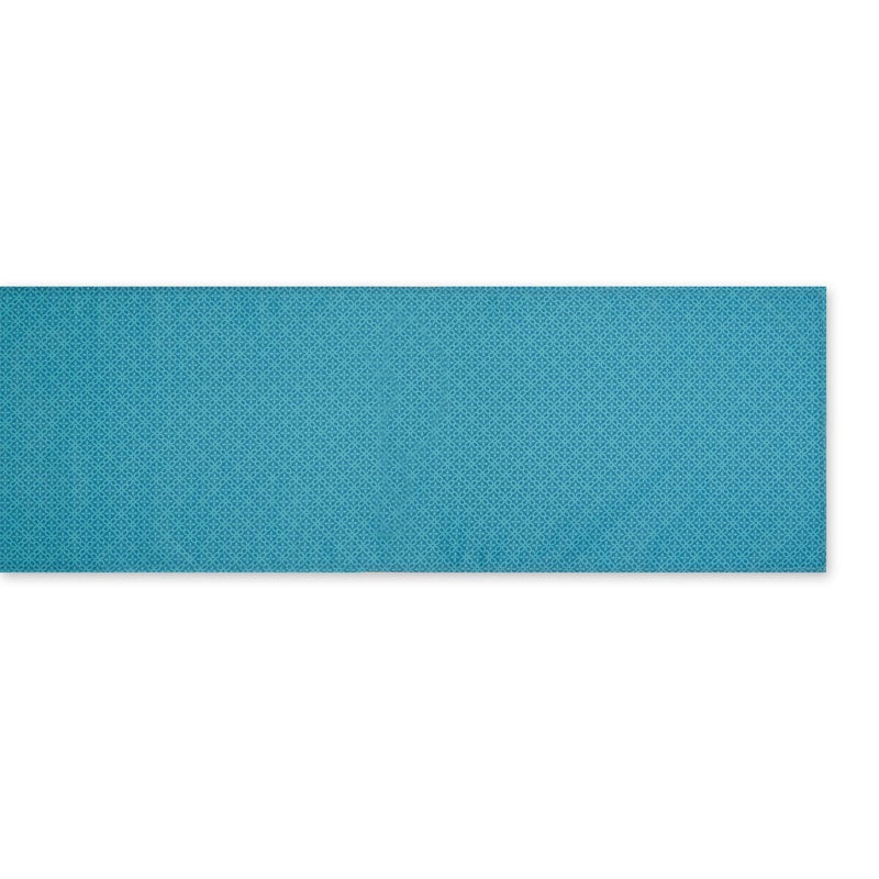 EL: TEXTILES STORM BLUE TONAL LATTICE PRINT OUTDOOR TABLE RUNNER 14x72 - Image 3