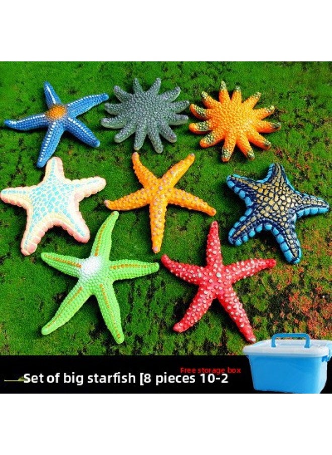 Generic - Applicable To Simulation Soft Rubber Static Marine Animal Model Children's Cognitive Toy Puffer Dolphin Shark Tropical Fish Big-Color:8 Extra Large Starfish [send Storage Box]] - Image 1