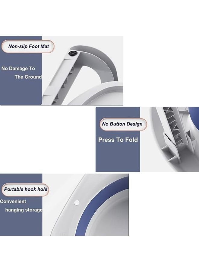 Arabest Baby Folding Bathtub, Portable Collapsible Toddler Bath Tub With Baby Cushion Temperature Sensor Drain Hole and Bath for Newborn/Infant/Toddler, Sitting Lying Large Safe Bathtub - Image 5