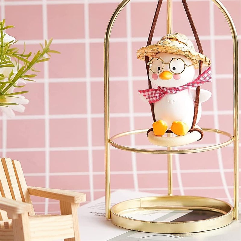Zikra Swing Duck Car Hanging Ornament - Cute Pendant Auto Decoration, Flying Duck Rear View Mirror Accessories for Interior Decoration (Likable Style) - Image 2