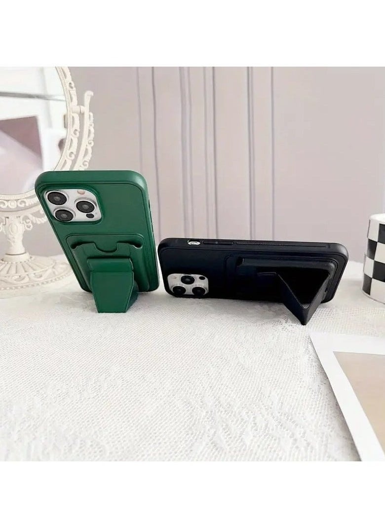ماركة غير محددة - غطاء خلفي من الجلد مع محفظة للبطاقات، جراب Shockpoof قابل للطي متوافق مع Xiaomi Redmi 14C/Poco C75 (رمادي) - Image 1