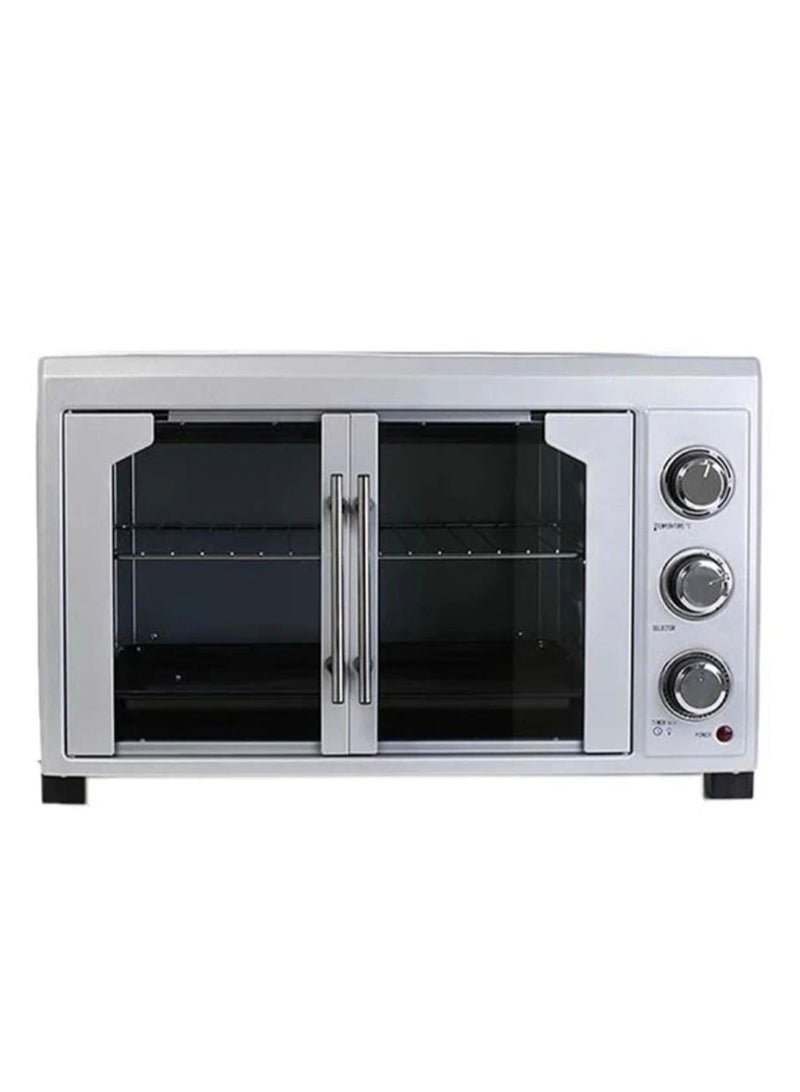 Electric French Oven 45L with Bake Tray, Rack, Lamp, Rotisserie & Tray Handle – Countertop Toaster Oven for Baking, Grilling, Roasting – Adjustable Thermostat, Easy to Clean, Elegant Design  - Image 1