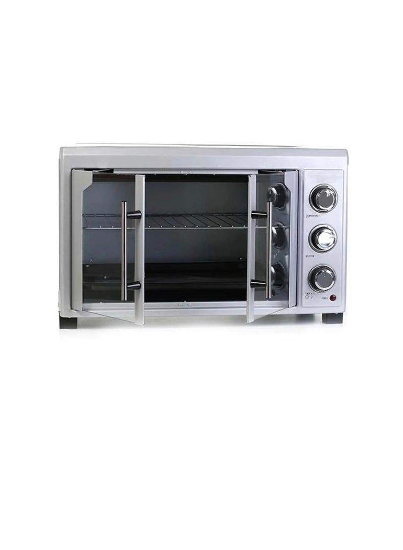 Electric French Oven 45L with Bake Tray, Rack, Lamp, Rotisserie & Tray Handle – Countertop Toaster Oven for Baking, Grilling, Roasting – Adjustable Thermostat, Easy to Clean, Elegant Design  - Image 2