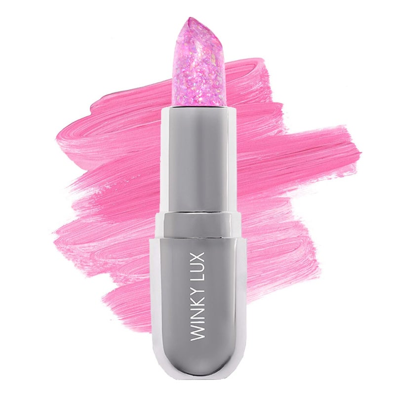 Winky Lux Winky Lux Glitter Confetti Balm pH Color Changing Lipstick Vegan  Cruelty Free Lip Balm Hydrate  Plump Sheer Pink Lipstick With Lavender Confetti