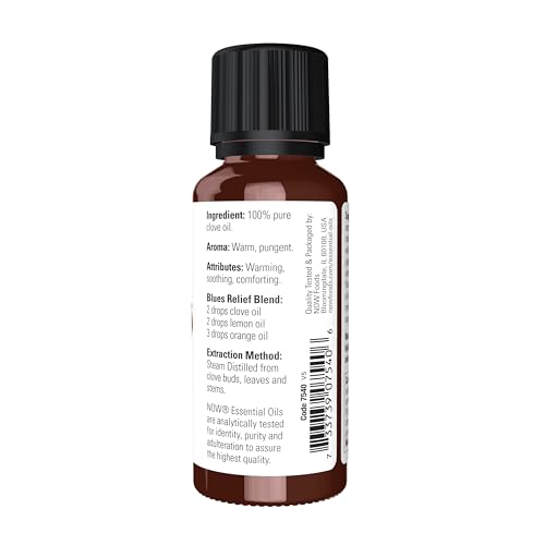 Now Foods NOW Essential Oils, Clove Oil, Balancing Aromatherapy Scent, Steam Distilled, 100% Pure, Vegan, Child Resistant Cap, 1-Ounce - Image 2