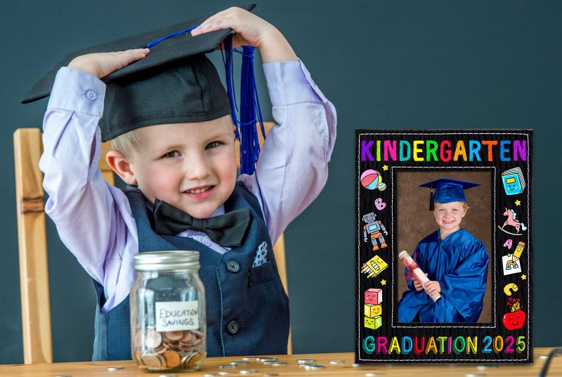 PETCEE Kindergarten Graduation Gifts - 2025 Kindergarten Graduation Picture Frame 4"x 6" Preschool Pre-K Graduation Photo Frame Gift for Boys Girls Kids Students Daughter Son Granddaughter Grandson - Image 4