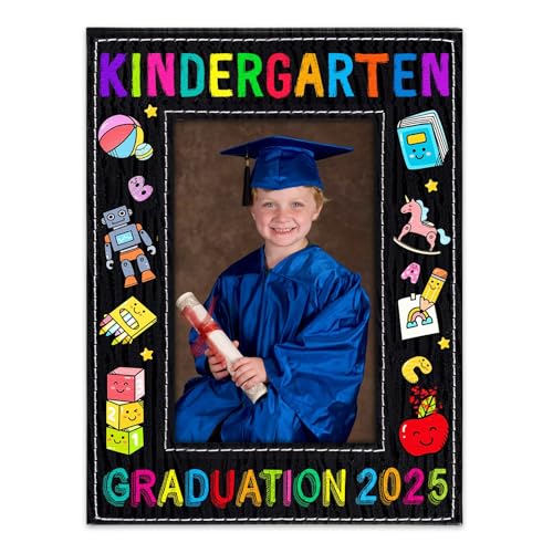 PETCEE Kindergarten Graduation Gifts - 2025 Kindergarten Graduation Picture Frame 4"x 6" Preschool Pre-K Graduation Photo Frame Gift for Boys Girls Kids Students Daughter Son Granddaughter Grandson - Image 1