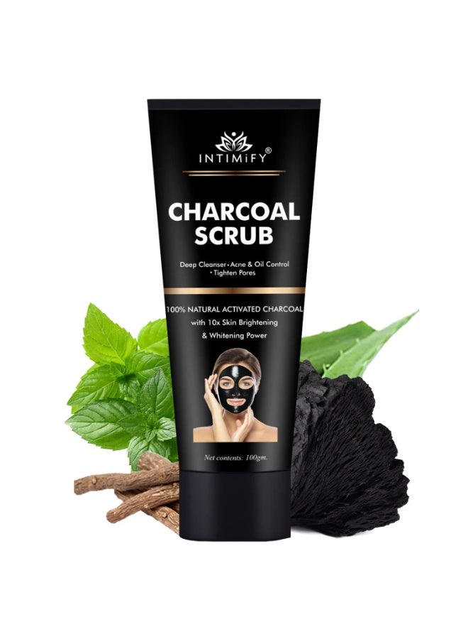 INTIMIFY قناع إنتيمفاي للتقشير بالفحم | يزيل الرؤوس السوداء والبيضاء | مضاد للتلوث | للرجال والنساء (100 غرام) - Image 1