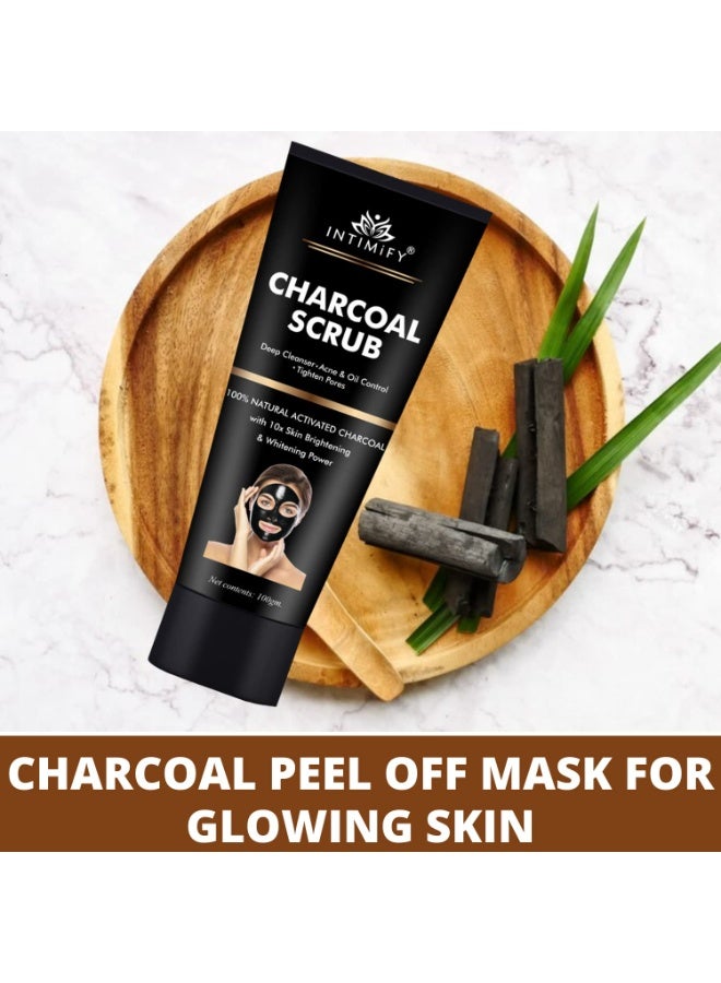 INTIMIFY قناع إنتيمفاي للتقشير بالفحم | يزيل الرؤوس السوداء والبيضاء | مضاد للتلوث | للرجال والنساء (100 غرام) - Image 2