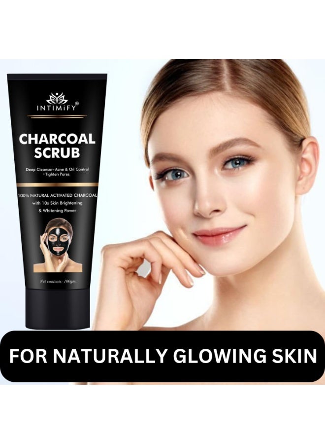 INTIMIFY قناع إنتيمفاي للتقشير بالفحم | يزيل الرؤوس السوداء والبيضاء | مضاد للتلوث | للرجال والنساء (100 غرام) - Image 3