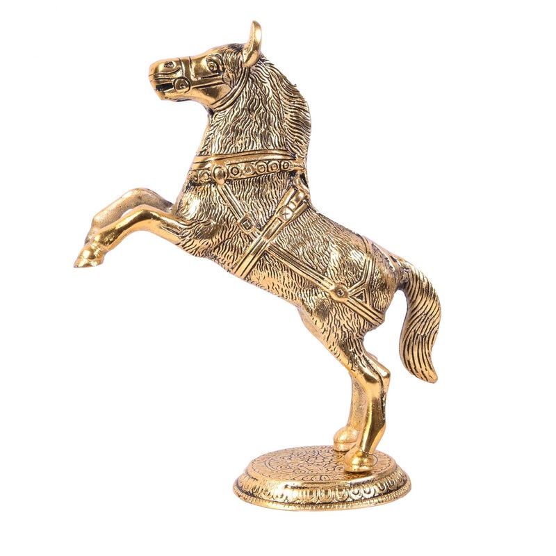 JAIPUR ACE Brass Metal Standing Horse for Home Office Decor Good for Vastu - Image 2