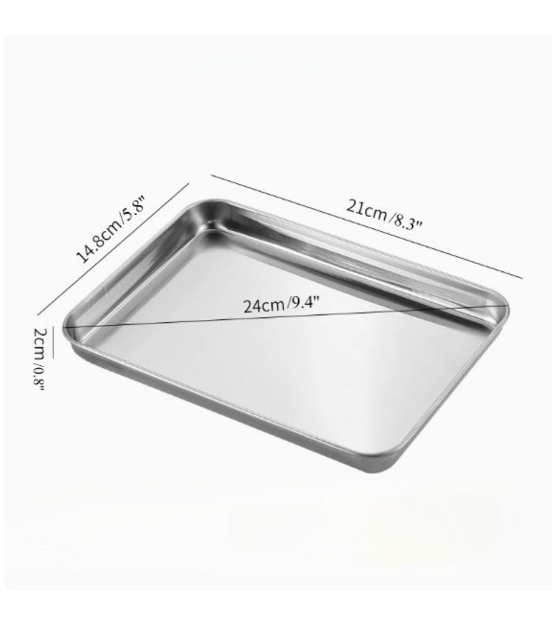 New Style Non-Stick Stainless Steel Baking Trays Set Of 2 - Image 3