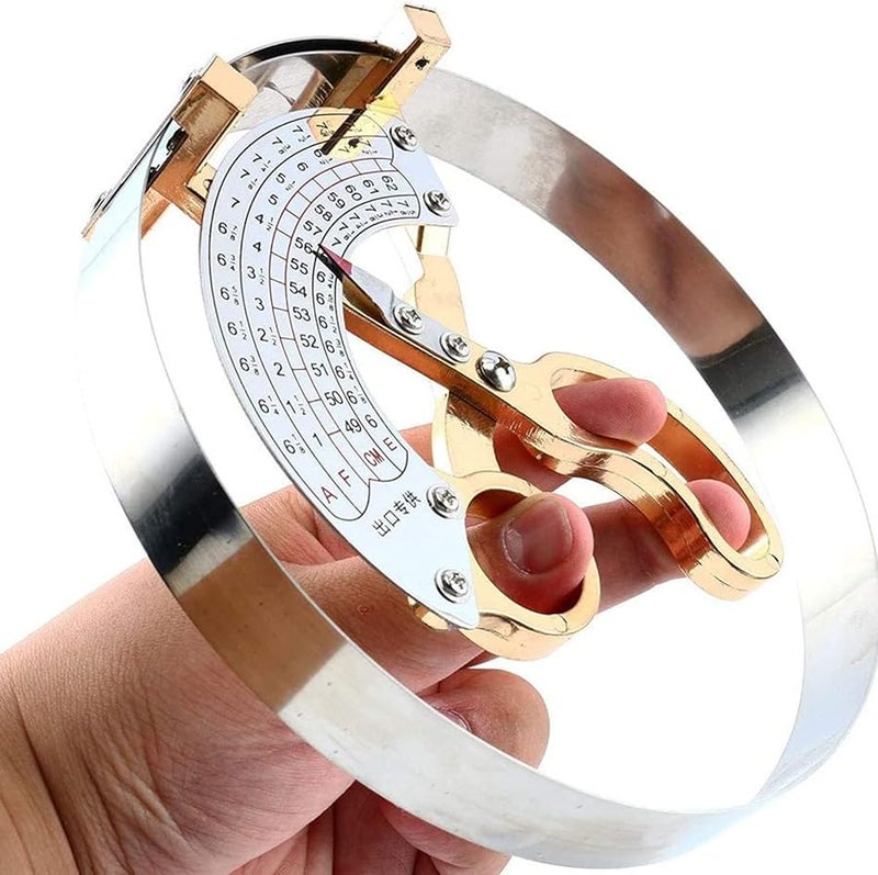 Stainless Steel Brass Scissor Type Hat Size Measuring Tool 49 62cm Adult Head Circumference Ruler - Image 4